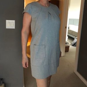 Etcetera Grey Short-Sleeved Cotton Dress